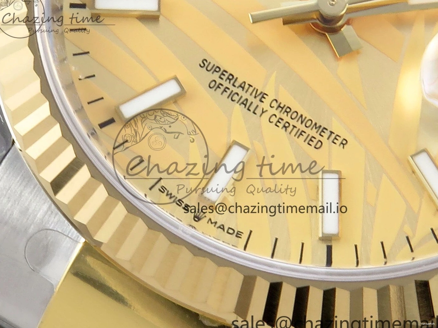 126233 Edition YG Dial 36 A3235 Bracelet on YG Best Leaf SS Stick Oyster DateJust EWEF 0505